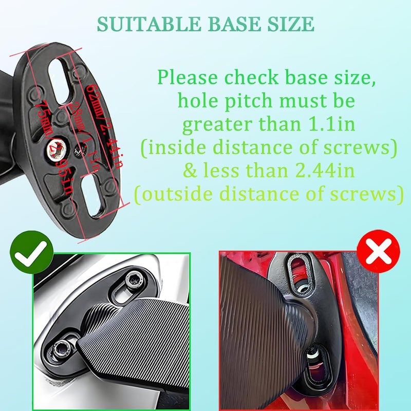 Scillky Motorcycle Mirrors Stealth Mirror Wind Wing Side Rearview Mirrors for Kawasaki Ninja 650 Ninja 500 Ninja 400 300 ZX6R ZX10R ZX4RR ZX14R Suzuki GSXR 600 750 1000 Honda CBR300R CBR500R CBR1000RR - Image 4